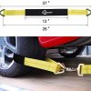 Trekassy 2”x 120” Wheel Net Car Tie Down Straps Heavy Duty with Flat Hooks, 3333lbs Safe Working Load, 4 Pack Ratchet for Trailers with 8 Tire Straps, 2 Axle Straps