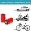 4 Pcs Red Car Tire Air Valve Caps- Auto Wheel Tyre Dust Stems Cover Styling Metal Accessories Universal fit for Nissan Versa Sentra Altima Maxima Rogue Altima Maxima
