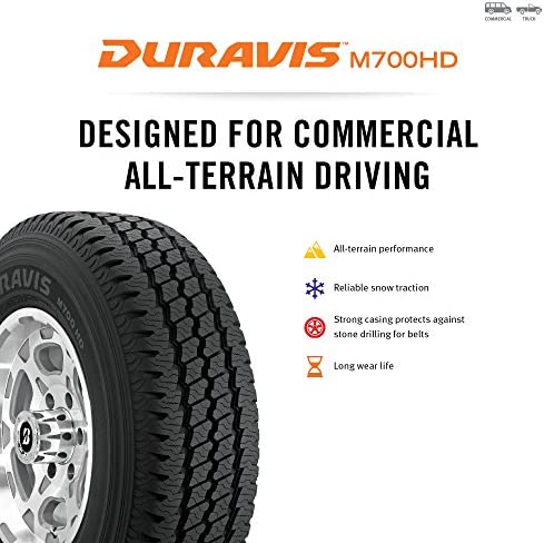Bridgestone Duravis M700HD All Terrain Commercial Light Truck Tire LT235/80R17 120 R E