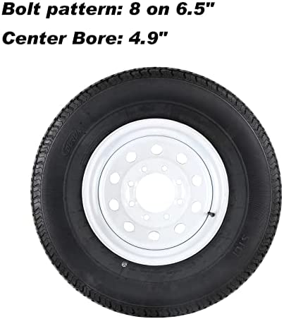 ST235/80R16 23580R16 Radial Trailer Tire with 16×6 inch Wheel, 8 Lug 6.5″ Center,10-ply Load Range E, 2 Pack